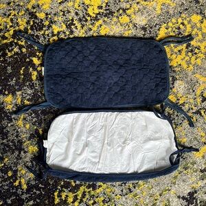 SET OF 2 Crib mattress protectors in navy blue